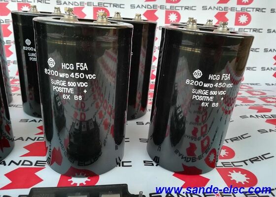 Hitachi condensator HCG F5A 8200MFD 450VDC SURGE 500 VDC