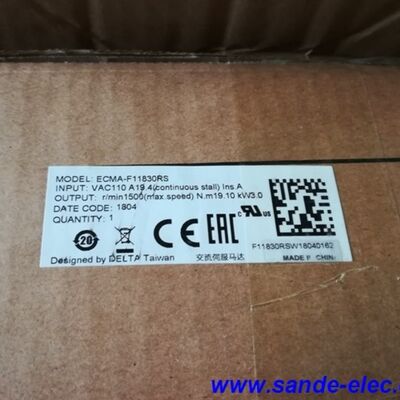 Delta ECMA-F11830RS AC servomotor driver kit 3,0 kW 1500 tpm 19,1 Nm